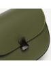 maison héritage PARIS Leder-Schultertasche "Nelly" in Khaki - (B)21 x (H)15 x (T)7 cm