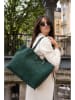 maison héritage PARIS Leder-Schultertasche "Elix" in Grün - (B)36 x (H)30 x (T)11 cm