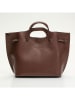 maison héritage PARIS Skórzany shopper bag "Prun" w kolorze brązowym - 41 x 26 x 16 cm