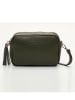 maison héritage PARIS Leren schoudertas "Gaby" kaki - (B)28 x (H)22 x (D)8 cm