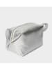 maison héritage PARIS Leren cosmeticatas "Aby" zilverkleurig - (B)21 x (H)12 x (D)9 cm