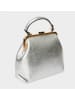 maison héritage PARIS Leren handtas "Usse" zilverkleurig - (B)30 x (H)20 x (D)10 cm