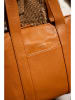 maison héritage PARIS Leder-Schultertasche "Sky" in Hellbraun - (B)38 x (H)27 x (T)9 cm