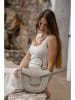 maison héritage PARIS Leder-Henkeltasche "Votti" in Beige - (B)28 x (H)21 x (T)9 cm