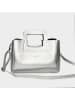 maison héritage PARIS Leder-Henkeltasche "Jini" in Silber - (B)30 x (H)22 x (T)10 cm