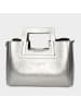 maison héritage PARIS Leren handtas "Jini" zilverkleurig - (B)30 x (H)22 x (D)10 cm