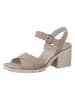 Paul Green Leder-Sandaletten in Beige