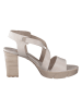 Paul Green Leren haksandalen beige