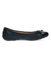 Caprice Leder-Ballerinas in Dunkelblau