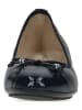 Caprice Leren ballerina's donkerblauw