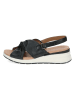Caprice Leren sleehaksandalen zwart