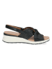 Caprice Leren sleehaksandalen zwart
