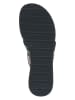 Caprice Leren sleehaksandalen zwart