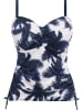 FANTASIE SWIM Tankini-Oberteil in Dunkelblau/ Weiß