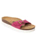 Sunbay Leren slippers "Jasmin" fuchsia