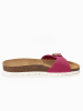 Sunbay Leren slippers "Jasmin" fuchsia