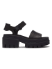 Timberland Leder-Sandalen "Everleigh" in Schwarz