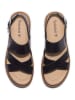 Timberland Leder-Sandalen "Clairemont Way" in Schwarz