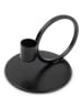 Salt and Pepper Kerzenständer "Pillar" in Schwarz - (H)9 x Ø 10 cm