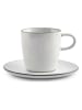 Salt and Pepper 4er-Set: Kaffeetassen "Fina" in Weiß/ Schwarz - 180 ml