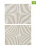 OYOY living design 2-delige set: placemats "Zebura" crème/beige - (L)34 x (B)45 cm