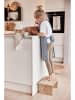OYOY living design 2er-Set: Geschirrtücher ''Linu'' in Beige/ Schwarz/ Khaki - (L)45 x (B)45 cm