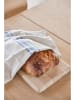 OYOY living design 2er-Set: Geschirrtücher ''Linu'' in Beige/ Blau - (L)45 x (B)45 cm
