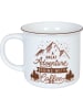 Könitz 2-delige set: mokken "Camper Coffee" wit/bruin - 380 ml