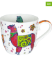 Könitz 2-delige set: mokken "Colourful Animals - Lama" wit/meerkleurig - 425 ml