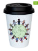 Könitz Kubki To-Go (2 szt.) "Eco - It's Our Earth" w kolorze biało-czarnym - 380 ml