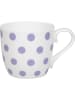 Könitz Kubki jumbo (2 szt.) "Dots" w kolorze biało-fioletowym - 425 ml