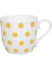 Könitz 2-delige set: mokken "Dots" wit/geel - 425 ml