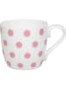 Könitz Kubki jumbo (2 szt.) "Dots" w kolorze biało-jasnoróżowym - 425 ml