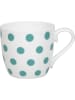 Könitz 2er-Set: Jumbotassen "Dots" in Weiß/ Mint - 425 ml