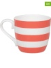 Könitz 2er-Set: Jumbotassen "Stripes" in Weiß/ Rot - 425 ml