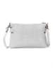 Mia Tomazzi Leren schoudertas "Abano" wit - (B)23 x (H)16 x (D)2 cm