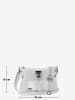 Mia Tomazzi Leren schoudertas "Abano" wit - (B)23 x (H)16 x (D)2 cm