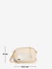 Mia Tomazzi Leder-Umhängetasche "Gradisca" in Beige - (B)22,5 x (H)16 x (T)7 cm