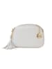 Mia Tomazzi Leder-Umhängetasche "Gradisca" in Weiß - (B)22,5 x (H)16 x (T)7 cm