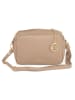Mia Tomazzi Leder-Umhängetasche "Astolfo" in Beige - (B)23 x (H)16 x (T)11 cm