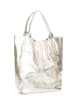 Pia Sassi Skórzany shopper bag "Monte Cimone" w kolorze złotym - 28 x 35 x 17 cm