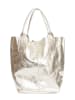 Pia Sassi Skórzany shopper bag "Monte Cimone" w kolorze złotym - 28 x 35 x 17 cm