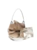 Pia Sassi Skórzany shopper bag "Monte Cimone" w kolorze złotym - 28 x 35 x 17 cm