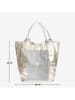 Pia Sassi Skórzany shopper bag "Monte Cimone" w kolorze złotym - 28 x 35 x 17 cm