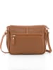 Pia Sassi Leder-Umhängetasche "Monte Avella" in Hellbraun - (B)25 x (H)23 x (T)7 cm