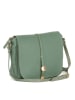 Pia Sassi Leren schoudertas "Monte Avella" groen - (B)25 x (H)23 x (D)7 cm