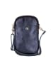 Pia Sassi Leren schoudertas "Serottini" donkerblauw - (B)11 x (H)19 x (D)2 cm