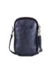 Pia Sassi Leren schoudertas "Serottini" donkerblauw - (B)11 x (H)19 x (D)2 cm