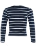 Blue Effect Longsleeve in Dunkelblau/ Weiß