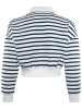 Blue Effect Sweatshirt in Weiß/ Dunkelblau